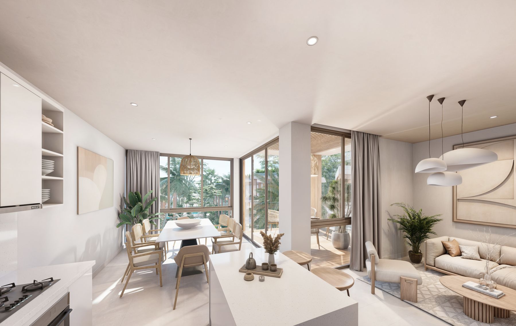 Beachfront two-bedroom